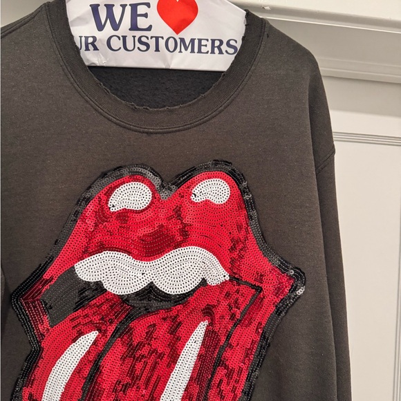 MadeWorn Black Sweater with Red Sequin Graphic - Picture 3 of 10